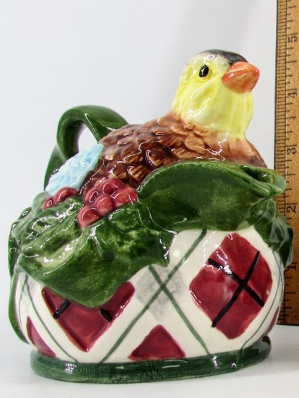 VTG Noritake Royal Hunt Pheasant Creamer & Sugar Bowl w/ Lid Tartan Plaid 3930
